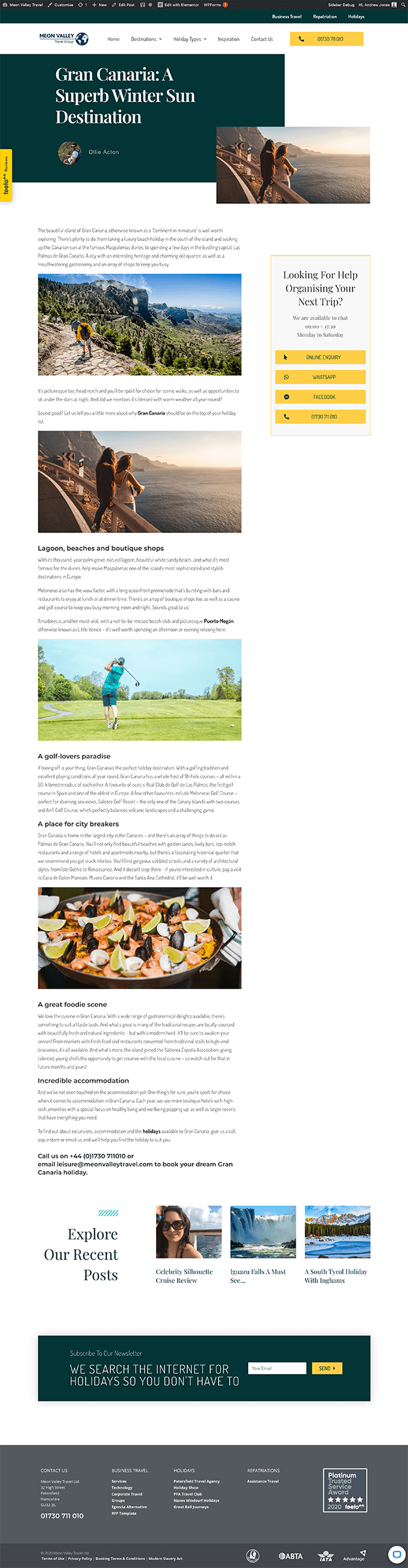 Destination Landing Pages